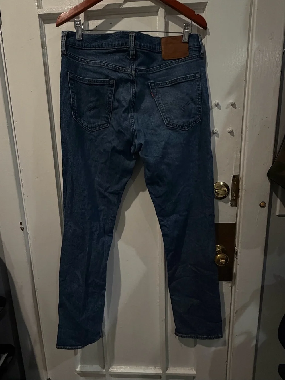 Classic Men's Dark Blue Denim Jeans